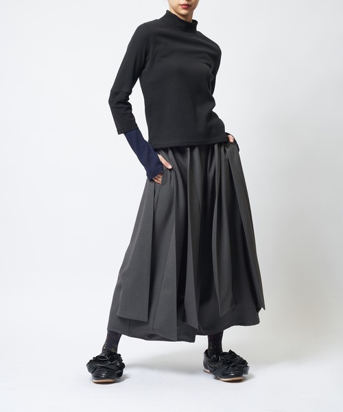 gomme(ゴム)の「ウーリーライクスカートパンツ(その他パンツ・レディース・チャコールグレー/ブラック/カーキ・MEDIUM)」の10枚目の写真