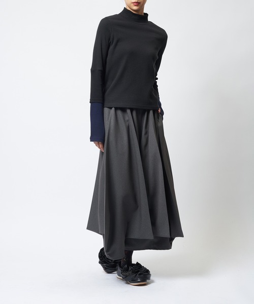 gomme(ゴム)の「ウーリーライクスカートパンツ(その他パンツ・レディース・チャコールグレー/ブラック/カーキ・MEDIUM)」の11枚目の写真