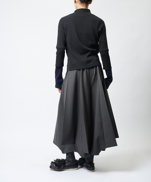 gomme(ゴム)の「ウーリーライクスカートパンツ(その他パンツ・レディース・チャコールグレー/ブラック/カーキ・MEDIUM)」の12枚目の写真