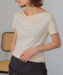 Chiina / ドレープネック半袖トップス