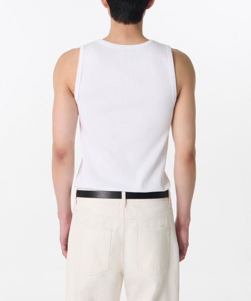 MUSINSA STANDARD（ムシンサスタンダード）の「[ノ・ホンチョル コラボ] ラッキーガイ 実行力 タンクトップ [ホワイト]（Tシャツ/カットソー・メンズ・その他・2XL/MEDIUM/SMALL/3XL/LARGE/X-LARGE）」の4枚目の写真