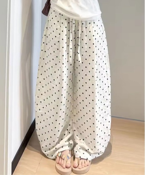 ammy.（エイミードット）の「【 ammy. / エイミードット 】 ドット柄 ワイドイージーパンツ（その他パンツ・レディース・ブラック/ホワイト・M/L）」の3枚目の写真