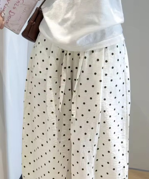 ammy.（エイミードット）の「【 ammy. / エイミードット 】 ドット柄 ワイドイージーパンツ（その他パンツ・レディース・ブラック/ホワイト・M/L）」の6枚目の写真