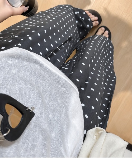 ammy.（エイミードット）の「【 ammy. / エイミードット 】 ドット柄 ワイドイージーパンツ（その他パンツ・レディース・ブラック/ホワイト・M/L）」の10枚目の写真