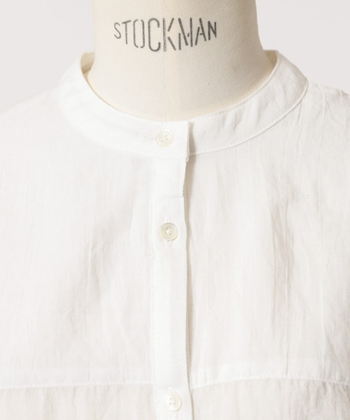 DESIGNWORKS(デザインワークス)の「【一部店舗限定】シアーバンドカラーブラウス(シャツ/ブラウス・レディース・サックスブルー/ブラック/ホワイト・フリー)」の16枚目の写真