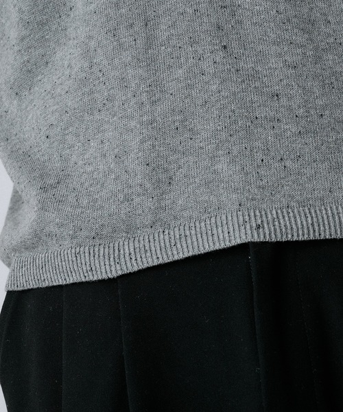 Regen Glanz(レーゲングランツ)の「ネップテクスチャー ヘンリーサマーニット / nep texture henry summer knit(ニット/セーター・メンズ・ライトホワイト/グレー・LARGE/SMALL/MEDIUM)」の8枚目の写真