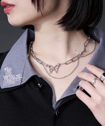 Ellno Loset(�G���m���[�b�g)��layered chain choker necklace/ ���C���[�h�`�F�[���`���[�J�[�l�b�N���X(�`���[�J�[)