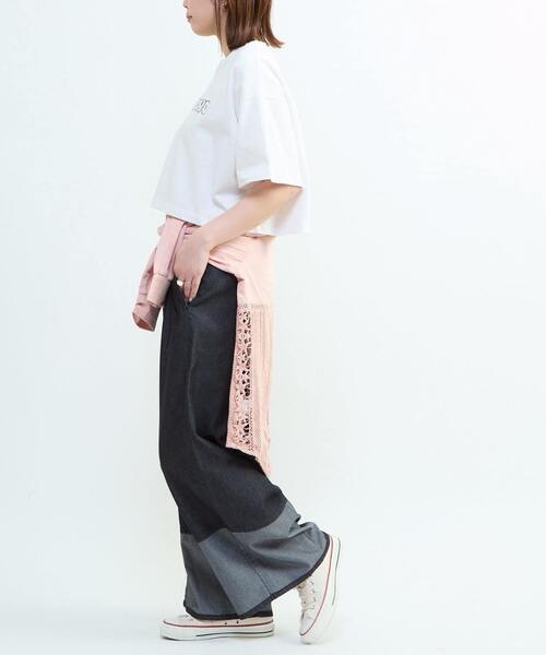 CONVERSE TOKYO（コンバーストウキョウ）の「BUBBLE LOGO CROPPED TEE（Tシャツ/カットソー・レディース・ブラック/ミント/ホワイト・FREE）」の12枚目の写真