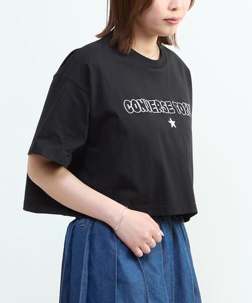 CONVERSE TOKYO（コンバーストウキョウ）の「BUBBLE LOGO CROPPED TEE（Tシャツ/カットソー・レディース・ブラック/ミント/ホワイト・FREE）」の20枚目の写真