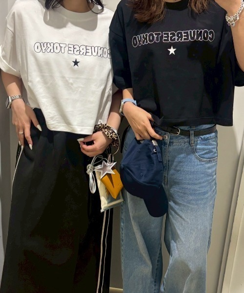 CONVERSE TOKYO（コンバーストウキョウ）の「BUBBLE LOGO CROPPED TEE（Tシャツ/カットソー・レディース・ブラック/ミント/ホワイト・FREE）」の22枚目の写真