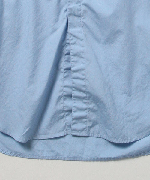 BEAMS（ビームス）の「BEAMS / ノーカラーロングシャツ（シャツ/ブラウス・メンズ・サックスブルー/ネイビー/オフホワイト・MEDIUM/SMALL/LARGE）」の7枚目の写真