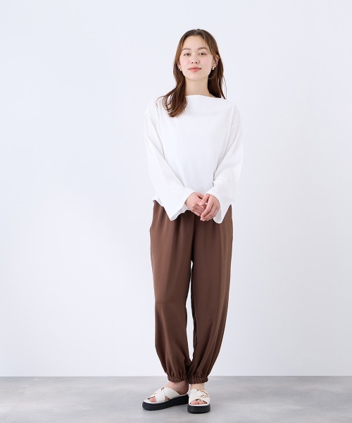 QUEENS COURT(クイーンズコート)の「2WAYジョーゼットジョグパンツ(その他パンツ・レディース・ブラック/ブラウン/ネイビー・M)」の8枚目の写真