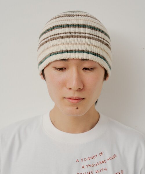 Kastane(カスタネ)の「【UNISEX】ニットメトロハット(ハット・レディース・ネイビー/ホワイト/ブラック・FREE)」の11枚目の写真