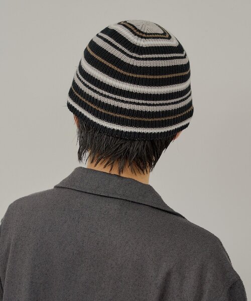 Kastane(カスタネ)の「【UNISEX】ニットメトロハット(ハット・レディース・ネイビー/ホワイト/ブラック・FREE)」の16枚目の写真