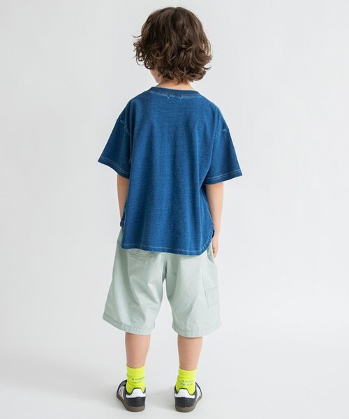 BRANSHES(ブランシェス)の「インディゴ天竺ラウンドヘムTシャツ(Tシャツ/カットソー・キッズ・ブルー/ネイビー・120/130/90/100/140/80/110/150)」の12枚目の写真