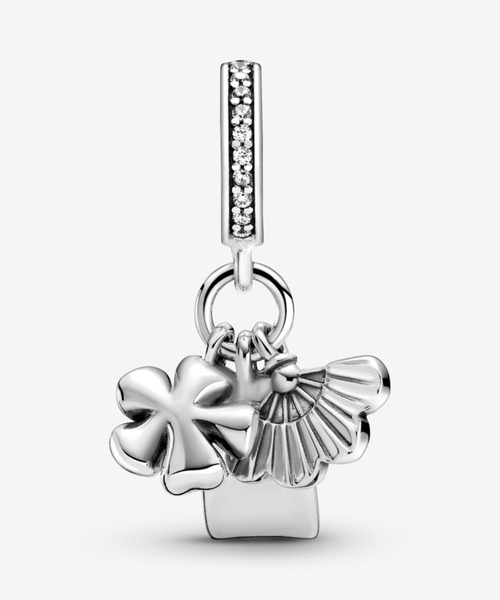 日本限定 桜 お守り 扇 ダングル チャーム（チャーム）｜Pandora