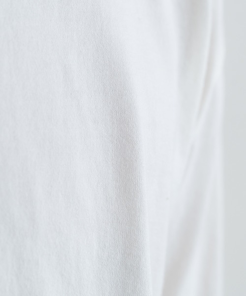 quadro(クオドロ)の「40/2マハバーラ天竺5分袖クルーネックプルオーバー(Tシャツ/カットソー・メンズ・ホワイト/グレー/チャコール・MEDIUM/LARGE)」の11枚目の写真