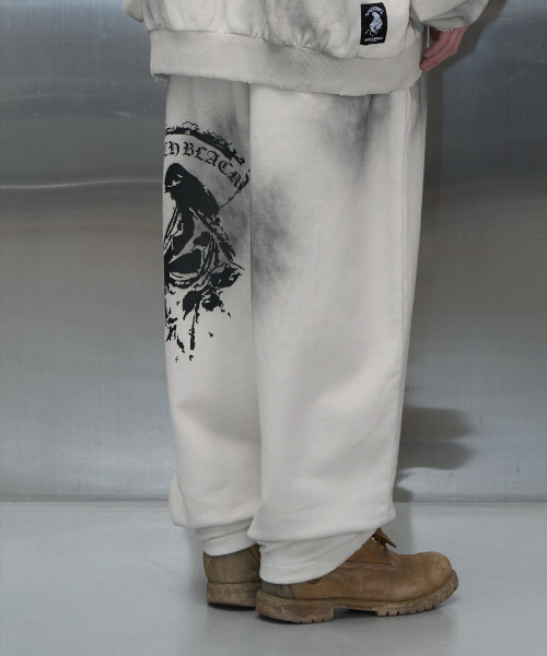 DIRTY WHITE PRINTING SWEAT PANTS (WHITE)（スウェットパンツ