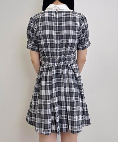 INGNI(イング)の「【WEB限定】チェック柄シャツドッキングプリーツミニワンピース(ワンピース・レディース・グレー系8/ブラウン系その他2・M)」の6枚目の写真