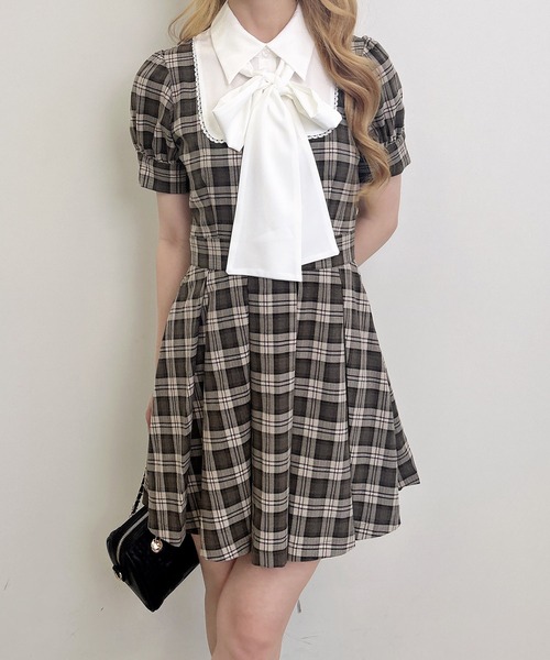 INGNI(イング)の「【WEB限定】チェック柄シャツドッキングプリーツミニワンピース(ワンピース・レディース・グレー系8/ブラウン系その他2・M)」の22枚目の写真