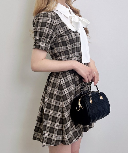 INGNI(イング)の「【WEB限定】チェック柄シャツドッキングプリーツミニワンピース(ワンピース・レディース・グレー系8/ブラウン系その他2・M)」の21枚目の写真
