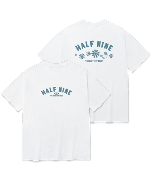 HALFNINE(ハーフナイン)の「ウェストコーストムード 半袖Tシャツ I05BRD_HBX11335(Tシャツ/カットソー・メンズ・ホワイト/ブラック・SMALL/MEDIUM/LARGE/X-LARGE)」の1枚目の写真
