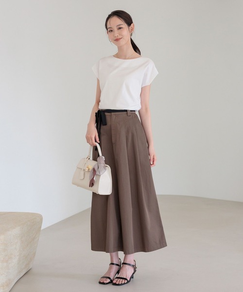 Andemiu(アンデミュウ)の「シャーリングカットソー/860431(Tシャツ/カットソー・レディース・オフホワイト/ブラック・FREE)」の22枚目の写真