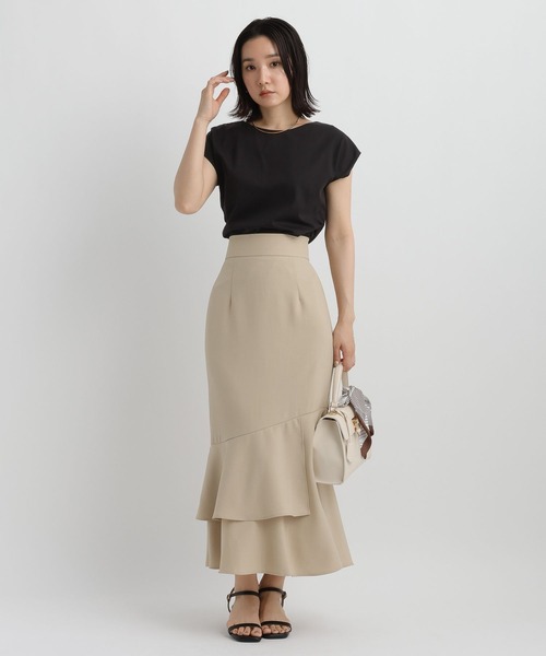 Andemiu(アンデミュウ)の「シャーリングカットソー/860431(Tシャツ/カットソー・レディース・オフホワイト/ブラック・FREE)」の15枚目の写真