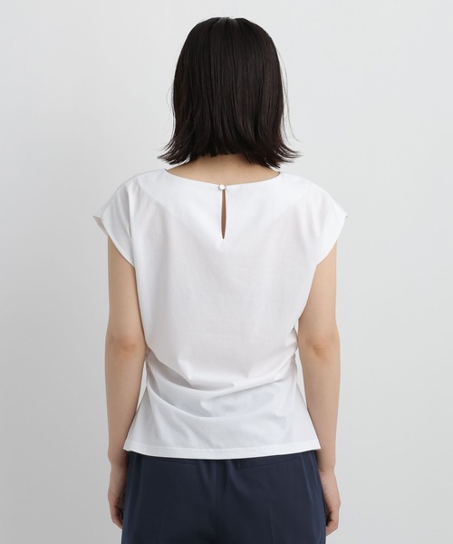 Andemiu(アンデミュウ)の「シャーリングカットソー/860431(Tシャツ/カットソー・レディース・オフホワイト/ブラック・FREE)」の10枚目の写真