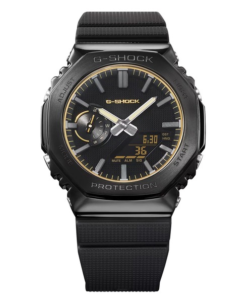 G-SHOCK(ジーショック)の「G-SHOCK/ジーショック 腕時計 "LUXE BLACK" GM-2100LXB-1A9J(アナログ腕時計・メンズ・ブラック×ゴールド・FREE)」の6枚目の写真