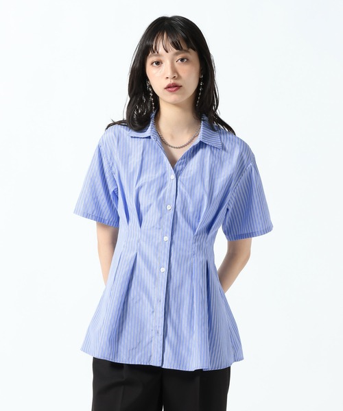 PAGEBOY(ページボーイ)の「ウエストタックシャツショートスリーブ(シャツ/ブラウス・レディース・ブルー系その他/ブラック・FREE)」の21枚目の写真