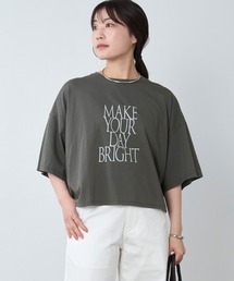 ロゴプリントクロップドTシャツ