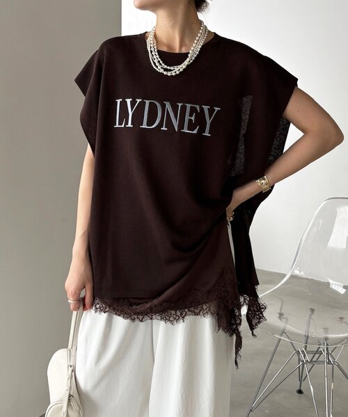 DouDou(ドゥドゥ)の「【WEB限定】ロゴチュニックニットトップス(ニット/セーター・レディース・ブラック/ベージュ/ブラウン・FREE)」の3枚目の写真