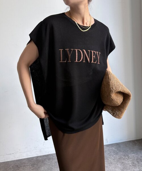 DouDou(ドゥドゥ)の「【WEB限定】ロゴチュニックニットトップス(ニット/セーター・レディース・ブラック/ベージュ/ブラウン・FREE)」の7枚目の写真