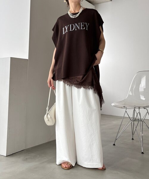 DouDou(ドゥドゥ)の「【WEB限定】ロゴチュニックニットトップス(ニット/セーター・レディース・ブラック/ベージュ/ブラウン・FREE)」の10枚目の写真