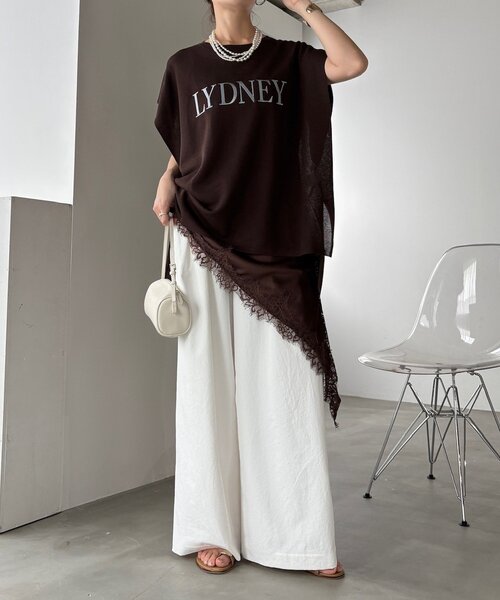 DouDou(ドゥドゥ)の「【WEB限定】ロゴチュニックニットトップス(ニット/セーター・レディース・ブラック/ベージュ/ブラウン・FREE)」の11枚目の写真