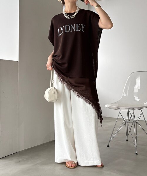 DouDou(ドゥドゥ)の「【WEB限定】ロゴチュニックニットトップス(ニット/セーター・レディース・ブラック/ベージュ/ブラウン・FREE)」の13枚目の写真