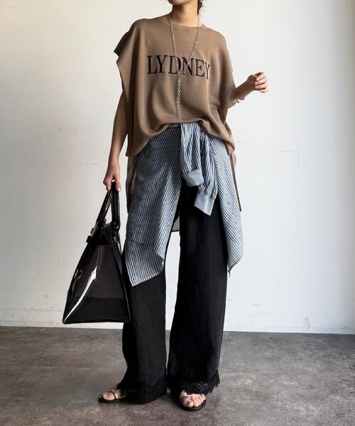 DouDou(ドゥドゥ)の「【WEB限定】ロゴチュニックニットトップス(ニット/セーター・レディース・ブラック/ベージュ/ブラウン・FREE)」の19枚目の写真