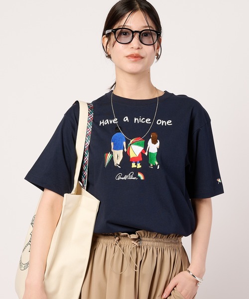 Arnold Palmer(アーノルドパーマー)の「シェア アート柄 グラフィック Tシャツ(Tシャツ/カットソー・レディース・ホワイト/レッド/ネイビー・M/XS/L/S/LL)」の3枚目の写真