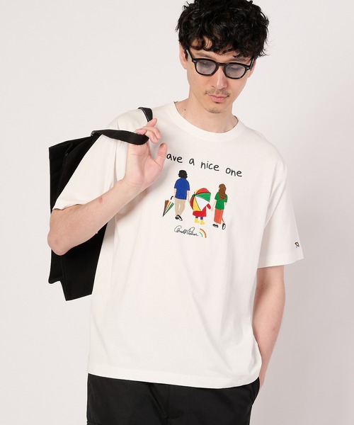 Arnold Palmer(アーノルドパーマー)の「シェア アート柄 グラフィック Tシャツ(Tシャツ/カットソー・レディース・ホワイト/レッド/ネイビー・M/XS/L/S/LL)」の2枚目の写真