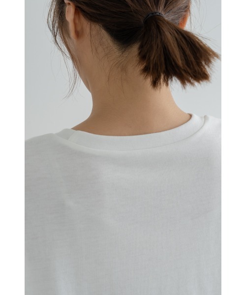 M.deux(エムドゥ)の「レースデザインロゴTシャツ(Tシャツ/カットソー・レディース・チャコールグレー/オフホワイト・MEDIUM)」の9枚目の写真