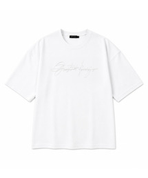 プレミアムホワイトグルービッグロゴオーバーサイズ半袖Tシャツ