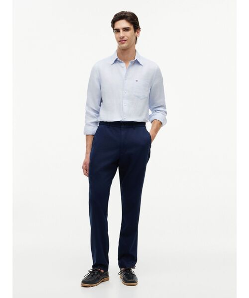 TOMMY HILFIGER（トミーヒルフィガー）の「リヨセル×コットンクロップドパンツ（チノパンツ・メンズ・ネイビー/ホワイト・28inch）」の9枚目の写真