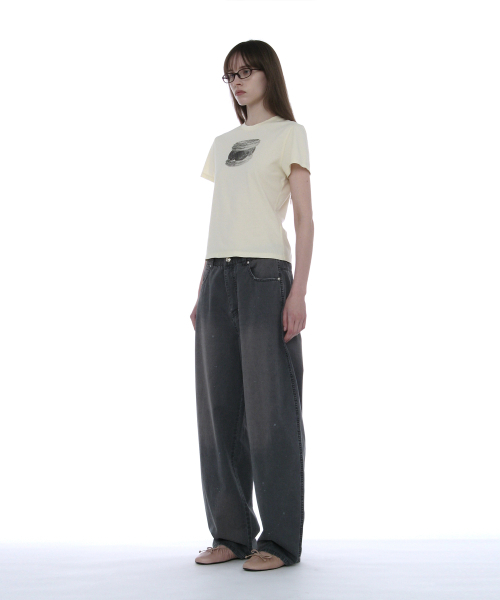 PARTIMENTO WOMEN(パルティメントウィメン)の「ダスティウォッシュラウンドパンツ_チャコール(その他パンツ・レディース・その他・SMALL/MEDIUM)」の5枚目の写真