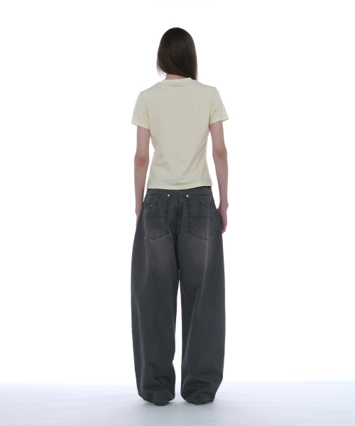 PARTIMENTO WOMEN(パルティメントウィメン)の「ダスティウォッシュラウンドパンツ_チャコール(その他パンツ・レディース・その他・SMALL/MEDIUM)」の6枚目の写真