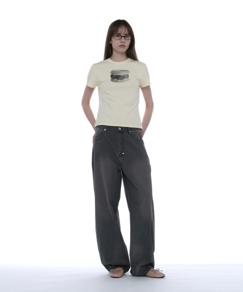 PARTIMENTO WOMEN(パルティメントウィメン)の「ダスティウォッシュラウンドパンツ_チャコール(その他パンツ・レディース・その他・SMALL/MEDIUM)」の7枚目の写真