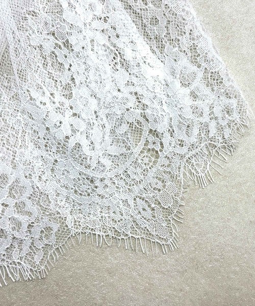 DAY CLOSET(デイ クローゼット)の「【裾フリンジ/重ねて穿くだけで涼やか&抜け感アップ】花柄 レイヤード レース スカート レディース(スカート・レディース・ホワイト・FREE)」の10枚目の写真