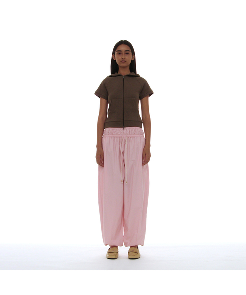 PARTIMENTO WOMEN(パルティメントウィメン)の「PWC コットンダブルウエストハレムパンツ_10カラー(その他パンツ・レディース・グレイッシュブルー/レモンイエロー/ブルーパープル/プラム/ホワイト/パープル/ピンク/ブラウン/カーキ/クリーム・SMALL/MEDIUM/LARGE)」の10枚目の写真