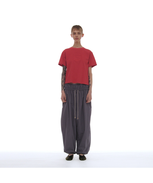 PARTIMENTO WOMEN(パルティメントウィメン)の「PWC コットンダブルウエストハレムパンツ_10カラー(その他パンツ・レディース・グレイッシュブルー/レモンイエロー/ブルーパープル/プラム/ホワイト/パープル/ピンク/ブラウン/カーキ/クリーム・SMALL/MEDIUM/LARGE)」の5枚目の写真