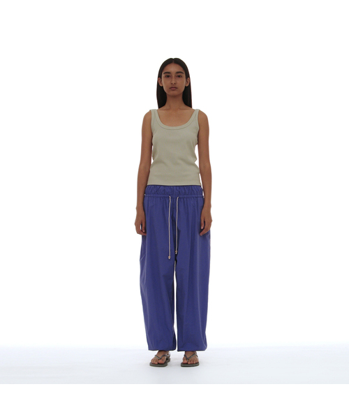 PARTIMENTO WOMEN(パルティメントウィメン)の「PWC コットンダブルウエストハレムパンツ_10カラー(その他パンツ・レディース・グレイッシュブルー/レモンイエロー/ブルーパープル/プラム/ホワイト/パープル/ピンク/ブラウン/カーキ/クリーム・SMALL/MEDIUM/LARGE)」の8枚目の写真